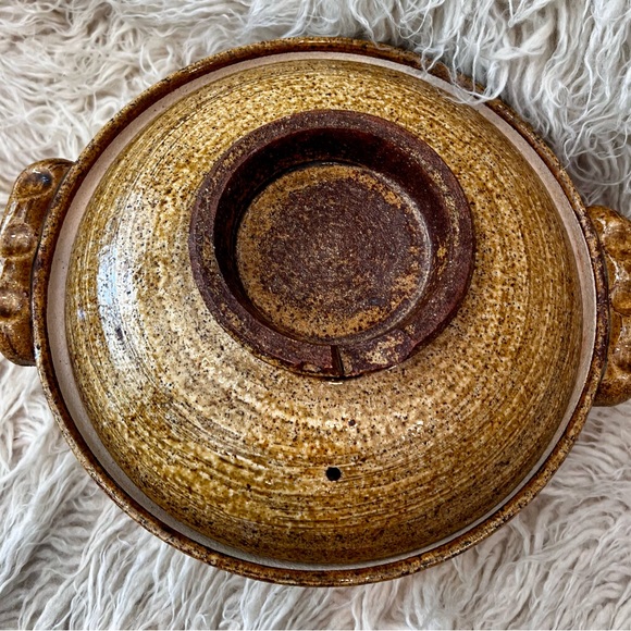 NEW Vtg Large Heavy Chinese stir fry rice bowl w top Handles 10 1/4” x D 4” high - Picture 3 of 8